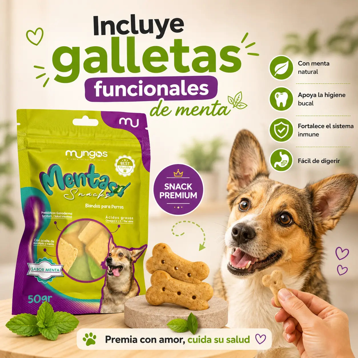 Kit Dental Perros Y Gatos Elimina Sarro Mal Aliento Renovapet + Snacks