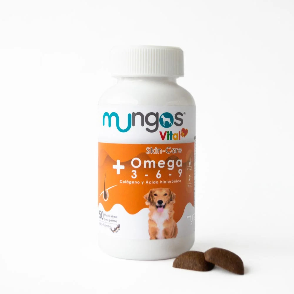 Omegas 3-6-9 para Perros- Mungos Vital Omega x 50 und con colágeno y ácido hialurónico