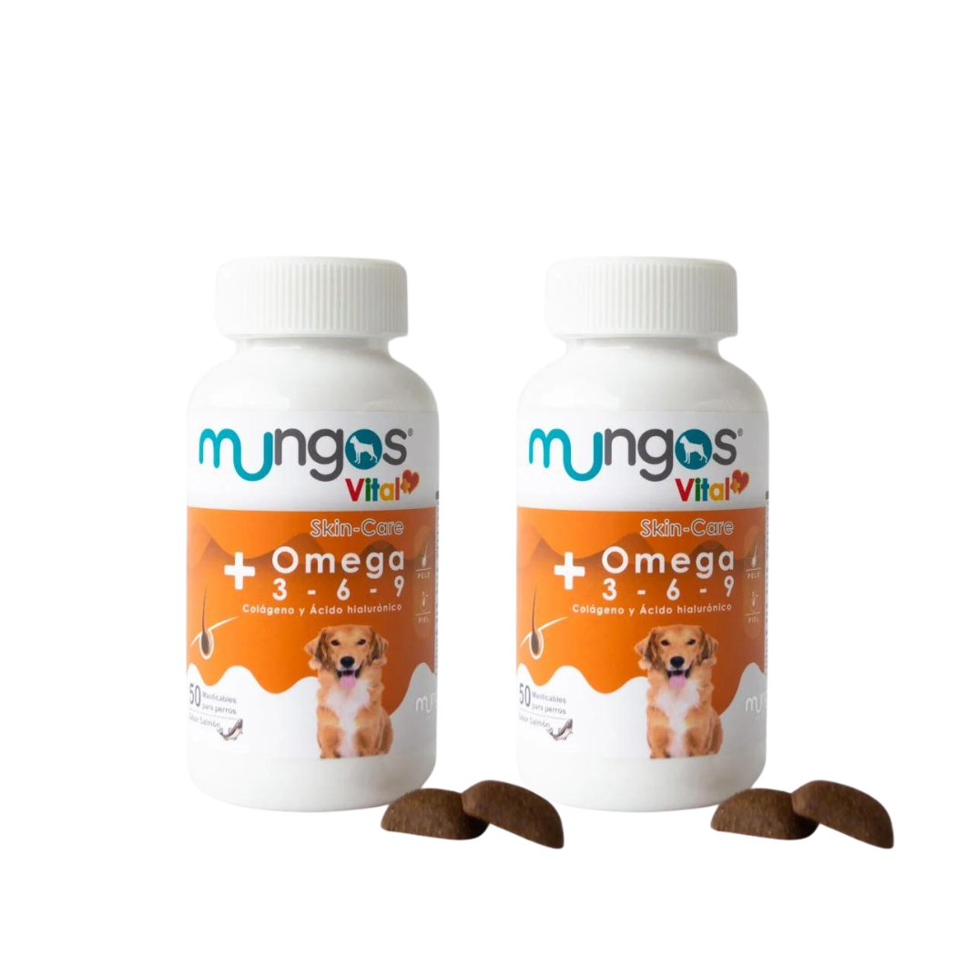 Omegas 3-6-9 para Perros- Mungos Vital Omega x 50 und con colágeno y ácido hialurónico