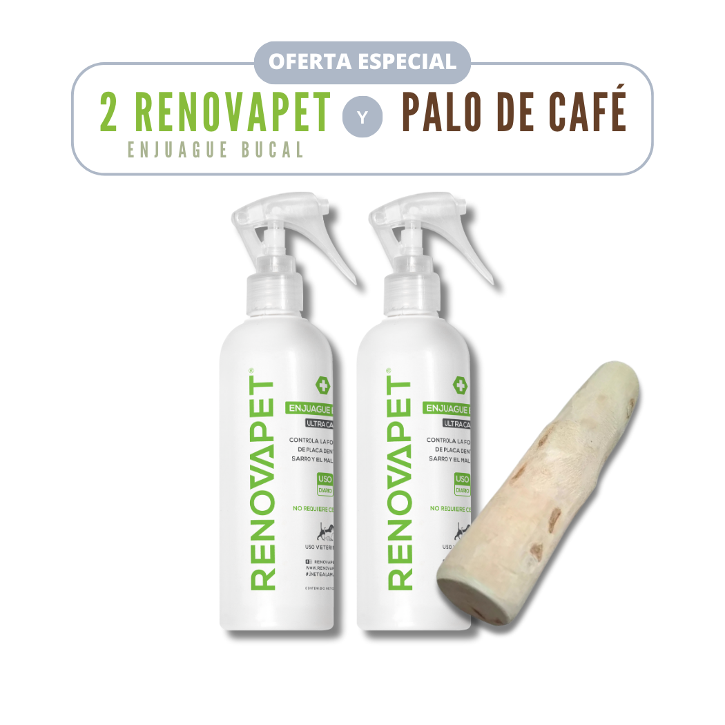 KIT 2 RENOVAPET ORAL Y PALO DE CAFÉ