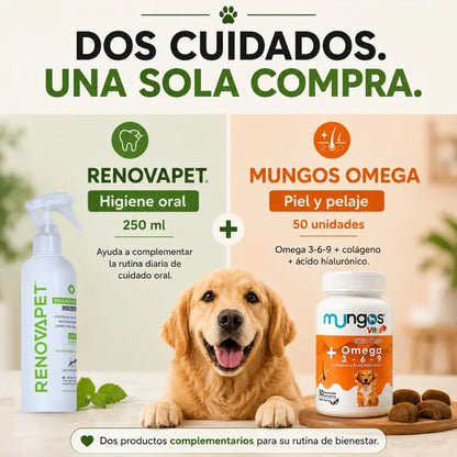 Kit de Bienestar para Perros | RENOVAPET + MUNGOS Omega 3-6-9