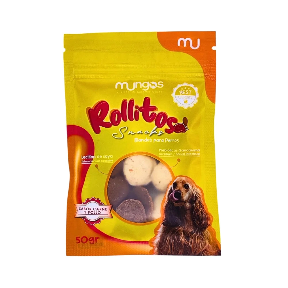 Galletas y Snacks saludables y blandos para perros – Mungos Rollitos