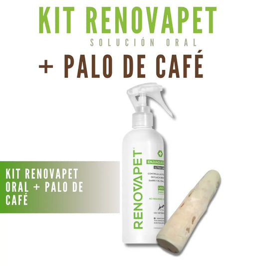 Kit Higiene Oral para Perros RENOVAPET + Palo de Café