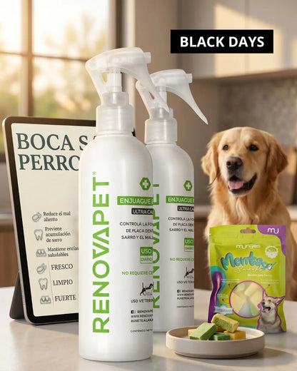 RENOVAPET Spray Bucal para Perros y Gatos | Reduce sarro y mal aliento sin cepillado